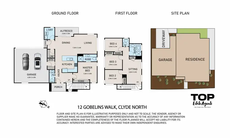 Floorplan of Homely house listing, 12 Gobelins Walk, Clyde North VIC 3978
