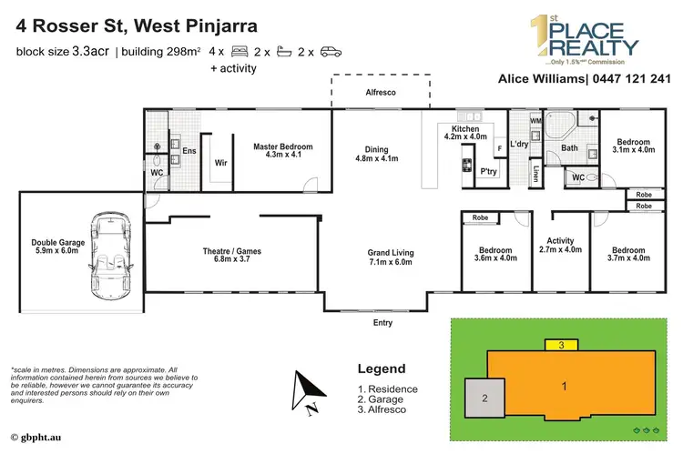 Floorplan of Homely house listing, 4 Rosser Street, West Pinjarra WA 6208
