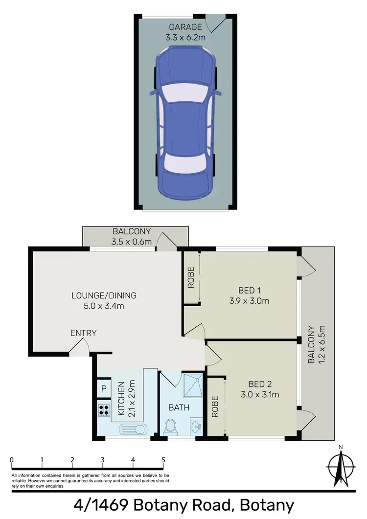 Floorplan of Homely apartment listing, 4/1469 Botany Road, Botany NSW 2019
