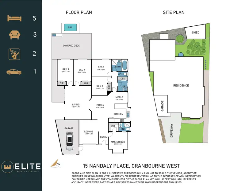 Floorplan of Homely house listing, 15 Nandaly Place, Cranbourne West VIC 3977