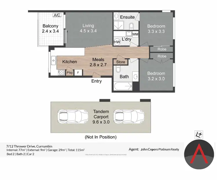 Floorplan of Homely apartment listing, 7/12 THROWER DRIVE, Currumbin QLD 4223