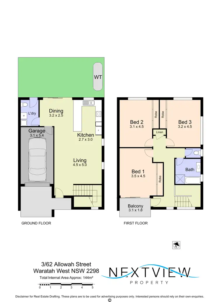 Floorplan of Homely townhouse listing, 3/62 Allowah Street, Waratah West NSW 2298