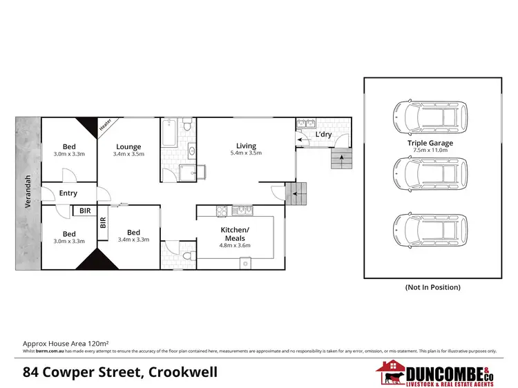 Floorplan of Homely house listing, 84 Cowper Street, Crookwell NSW 2583