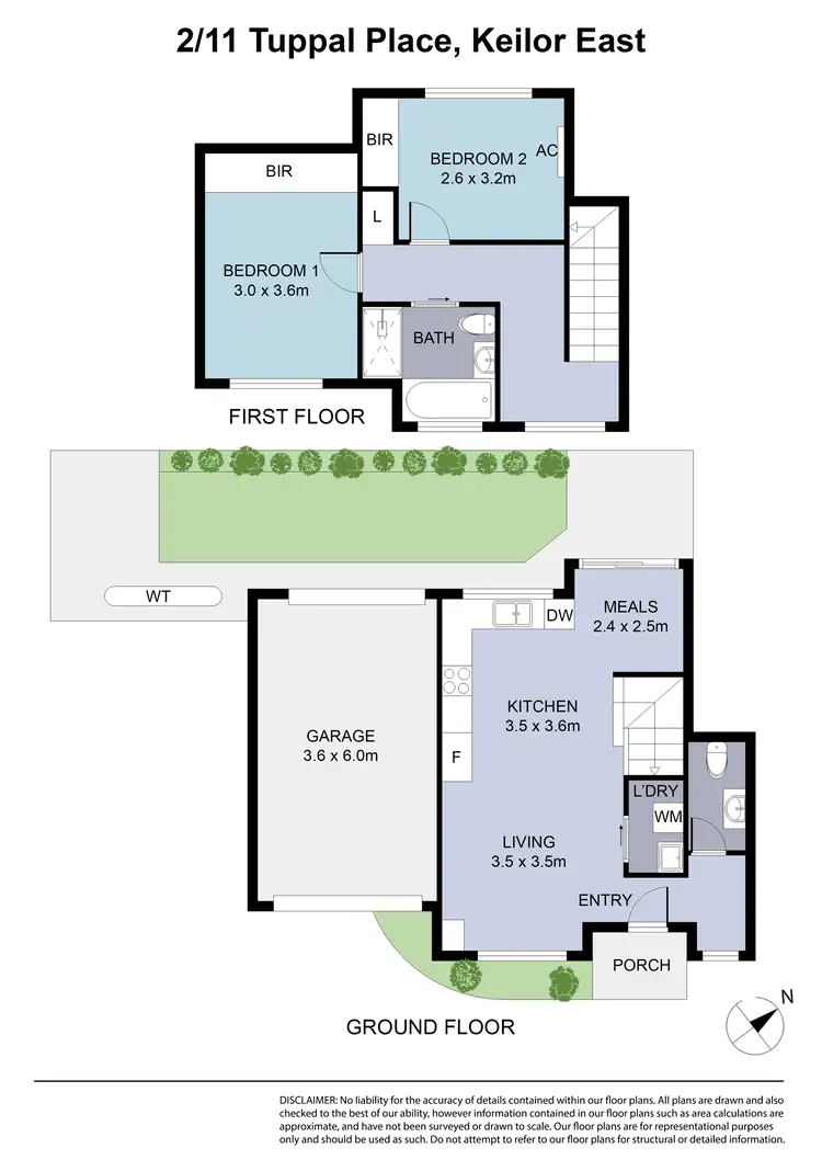 Floorplan of Homely townhouse listing, 2/11 Tuppal Place, Keilor East VIC 3033