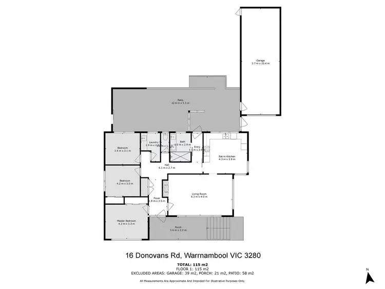Floorplan of Homely house listing, 16 Donovans Road, Warrnambool VIC 3280