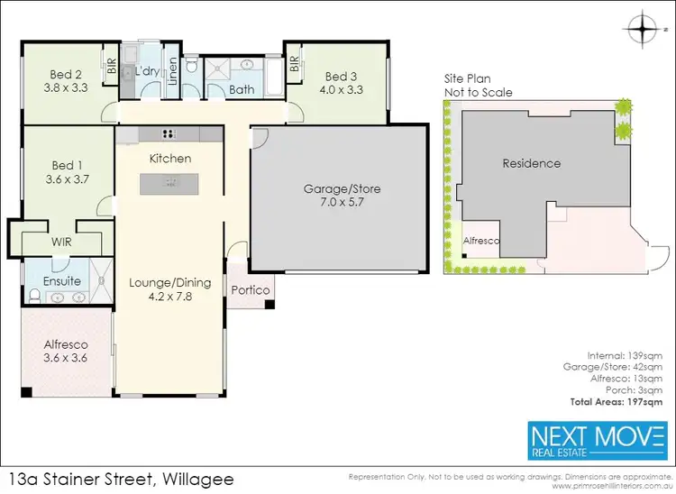 Floorplan of Homely house listing, 13a Stainer Street, Willagee WA 6156