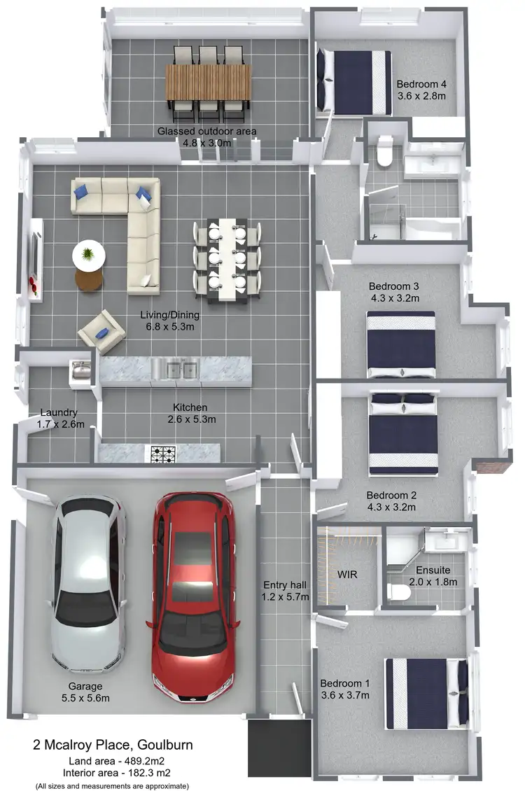 Floorplan of Homely house listing, 2 McAlroy Place, Goulburn NSW 2580