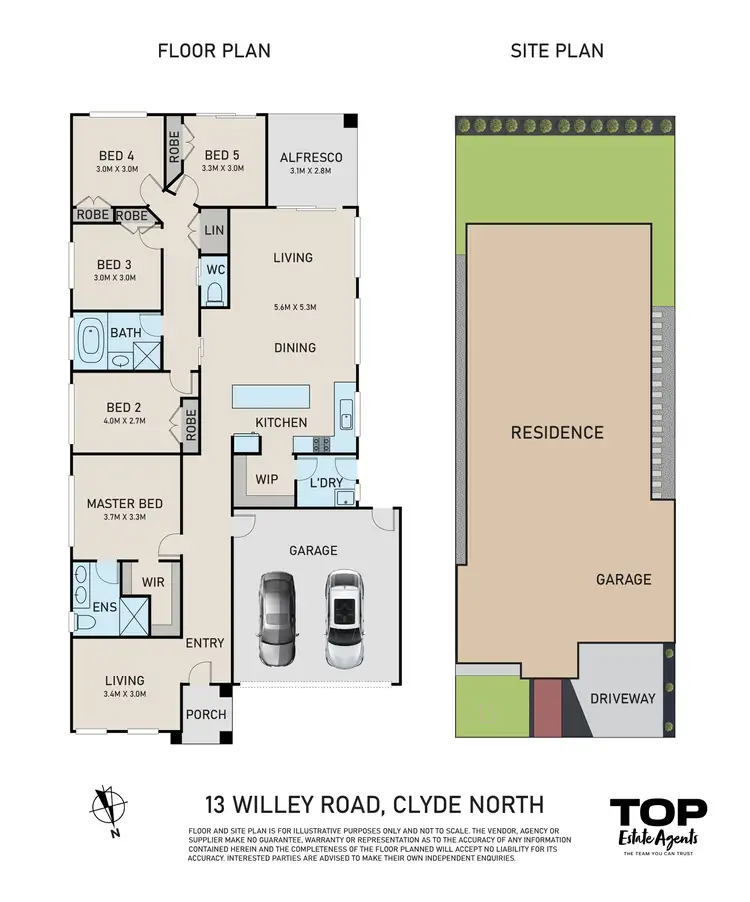Floorplan of Homely house listing, 13 Willey Road, Clyde North VIC 3978
