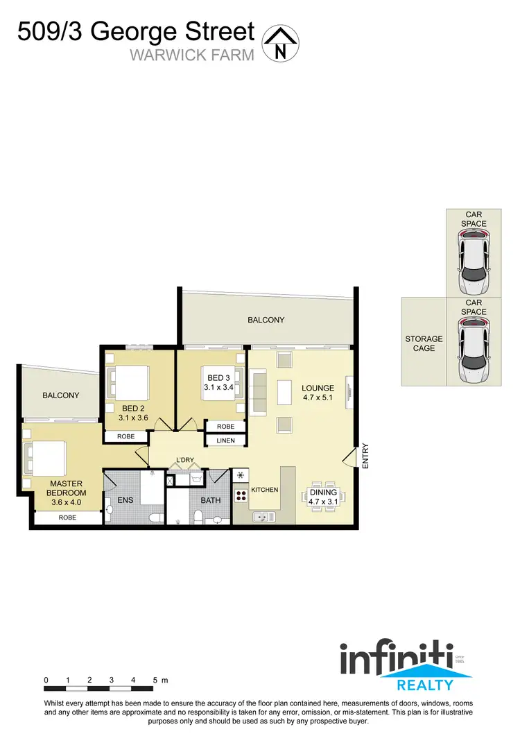 Floorplan of Homely apartment listing, 509/3 George Street, Warwick Farm NSW 2170