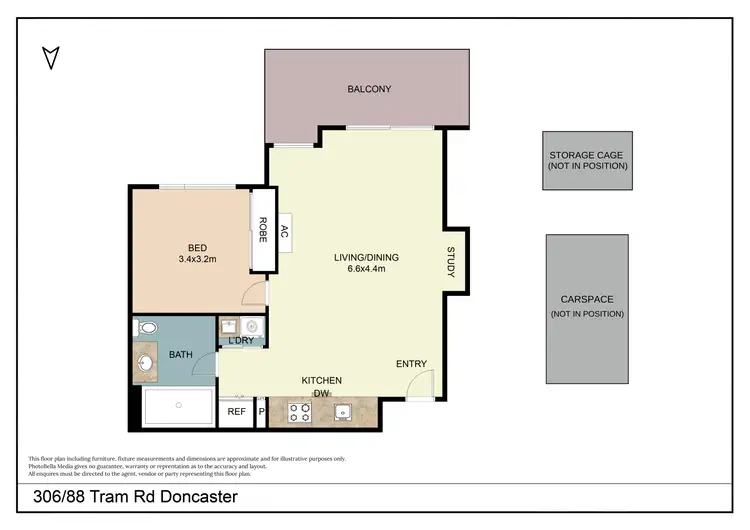 Floorplan of Homely apartment listing, 306/88 Tram Road, Doncaster VIC 3108