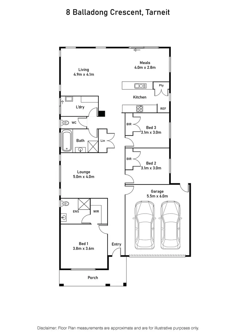 Floorplan of Homely house listing, 8 Balladong Crescent, Tarneit VIC 3029