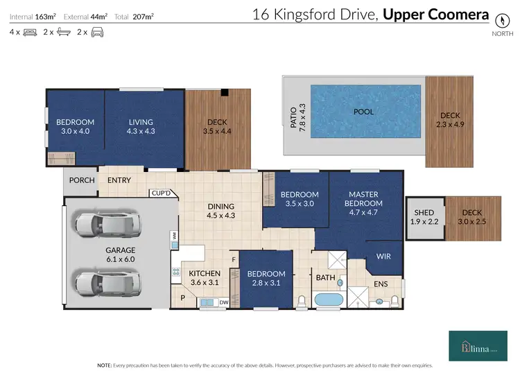 Floorplan of Homely house listing, 16 Kingsford Drive, Upper Coomera QLD 4209
