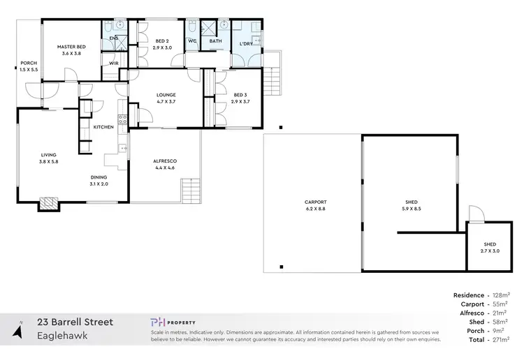 Floorplan of Homely house listing, 23 Barrell Street, Eaglehawk VIC 3556