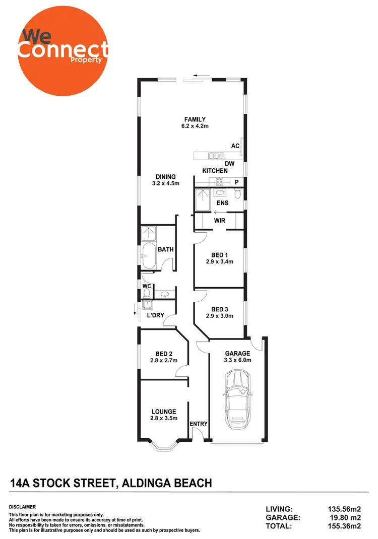 Floorplan of Homely house listing, 14A Stock Street, Aldinga Beach SA 5173