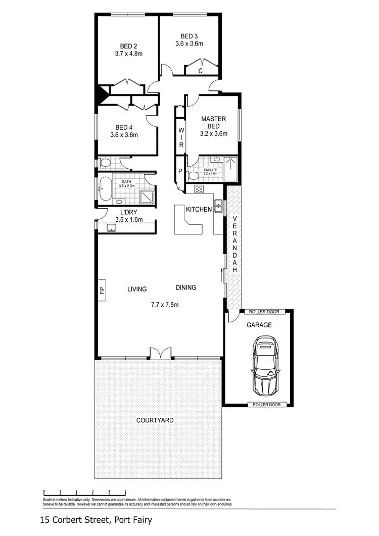 Floorplan of Homely house listing, 15 Corbett Street, Port Fairy VIC 3284