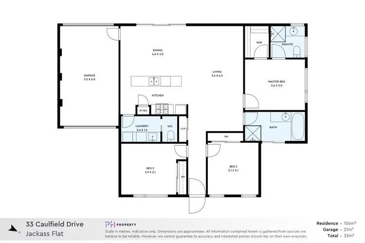 Floorplan of Homely house listing, 33 Caulfield Drive, Ascot VIC 3551