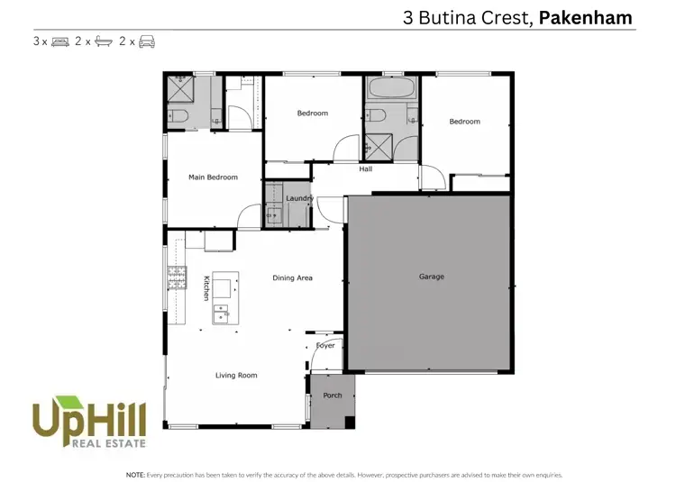Floorplan of Homely house listing, 3 Butina Crest, Pakenham VIC 3810