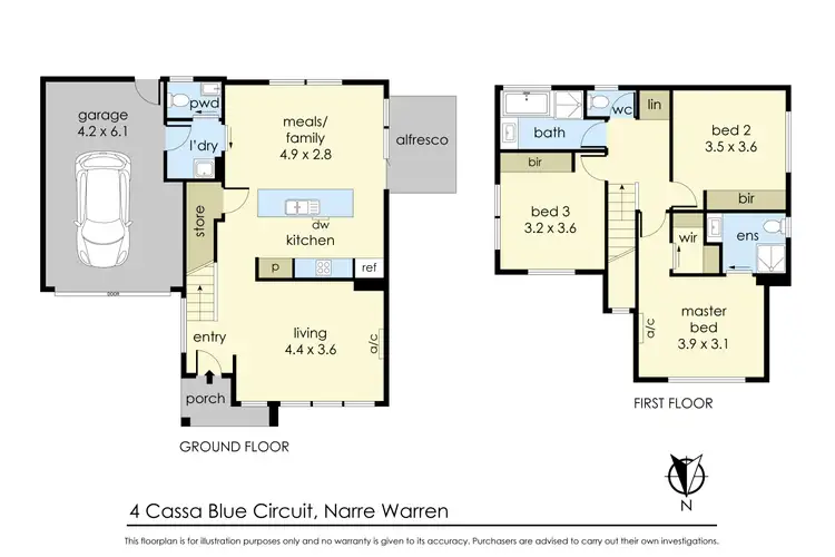Floorplan of Homely townhouse listing, 4 Cassa Blue Circuit, Narre Warren VIC 3805