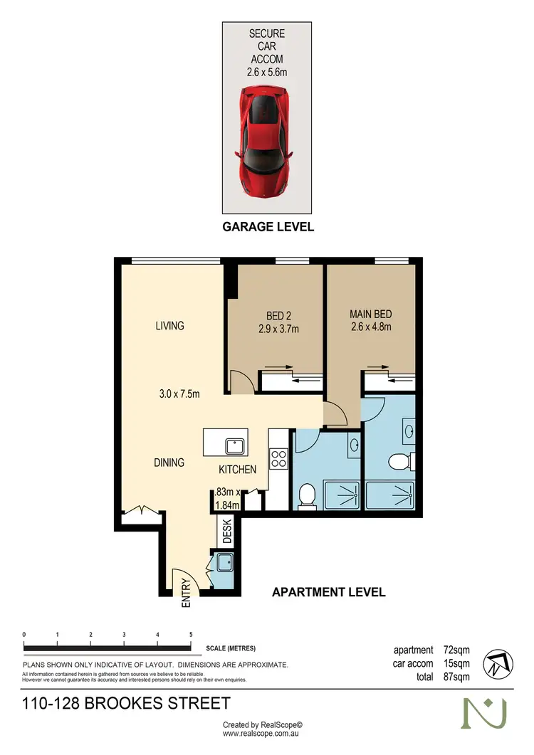 Floorplan of Homely unit listing, 110/128 Brookes Street, Fortitude Valley QLD 4006