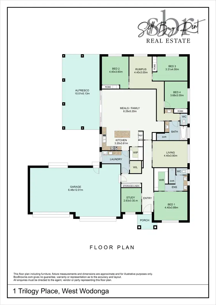 Floorplan of Homely house listing, 1 TRILOGY PLACE, Wodonga VIC 3690