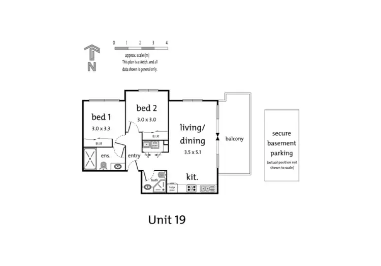 Floorplan of Homely apartment listing, 19/3 Heatherbrae Avenue, Ringwood VIC 3134