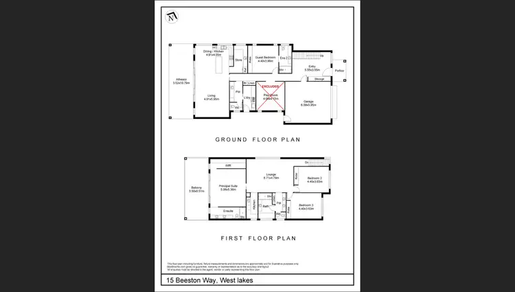 Floorplan of Homely house listing, 15 Beeston Way, West Lakes SA 5021
