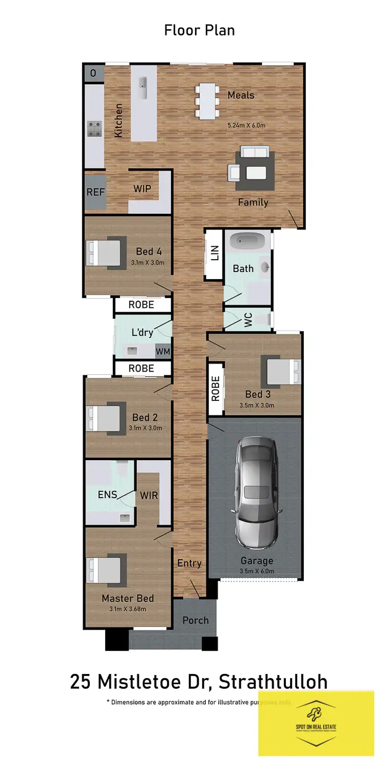 Floorplan of Homely house listing, 25 Mistletoe Drive, Strathtulloh VIC 3338