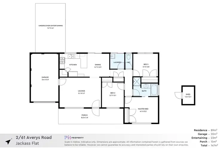 Floorplan of Homely unit listing, 2/61 Averys Road, Jackass Flat VIC 3556