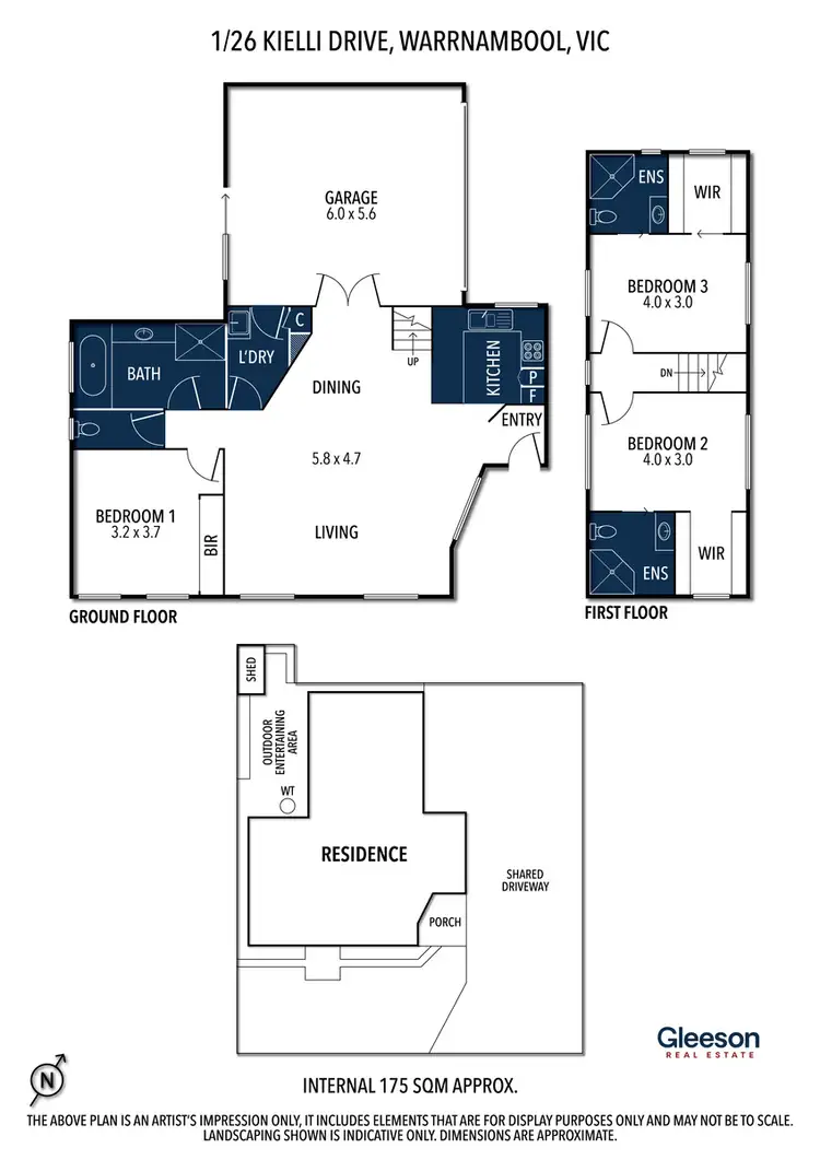Floorplan of Homely townhouse listing, 1/26 Kielli Drive, Warrnambool VIC 3280