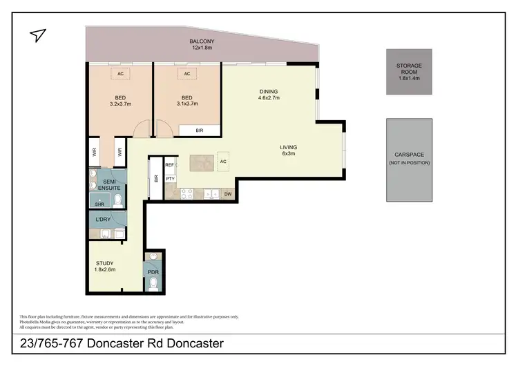 Floorplan of Homely apartment listing, 23/765-767 Doncaster Road, Doncaster VIC 3108