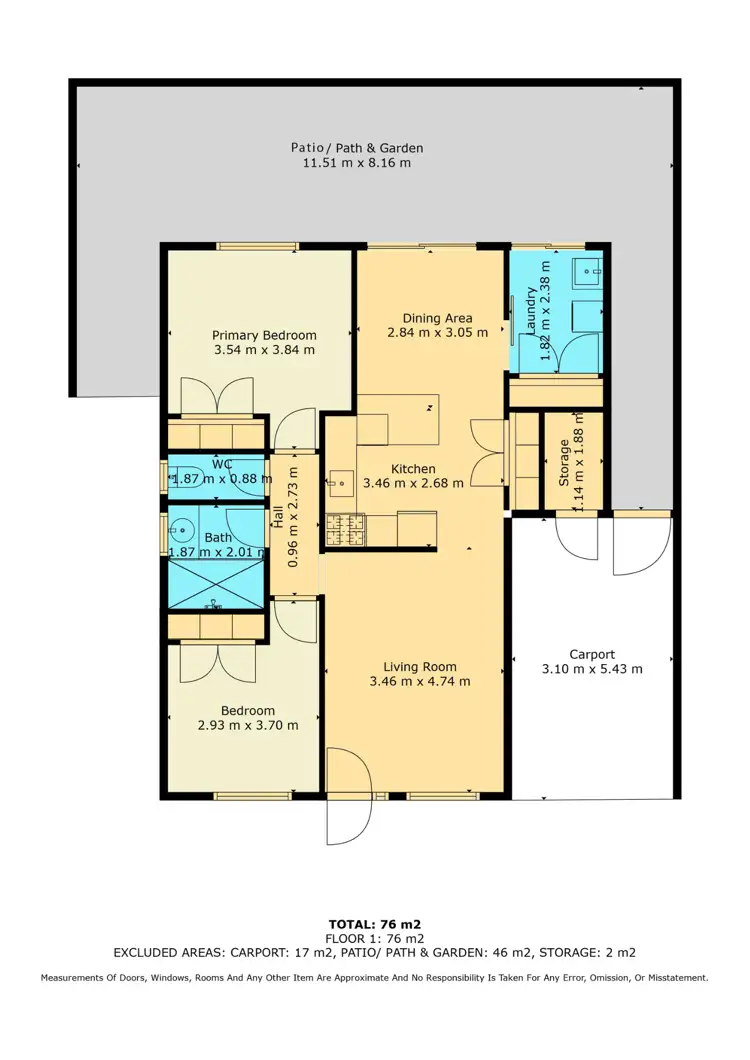 Floorplan of Homely unit listing, 2/19 Gordon Street, Mullingar WA 6430