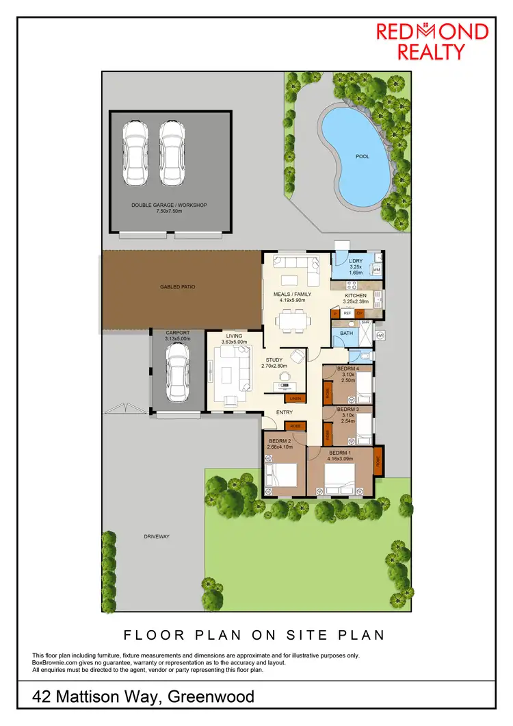 Floorplan of Homely house listing, 42 Mattison Way, Greenwood WA 6024