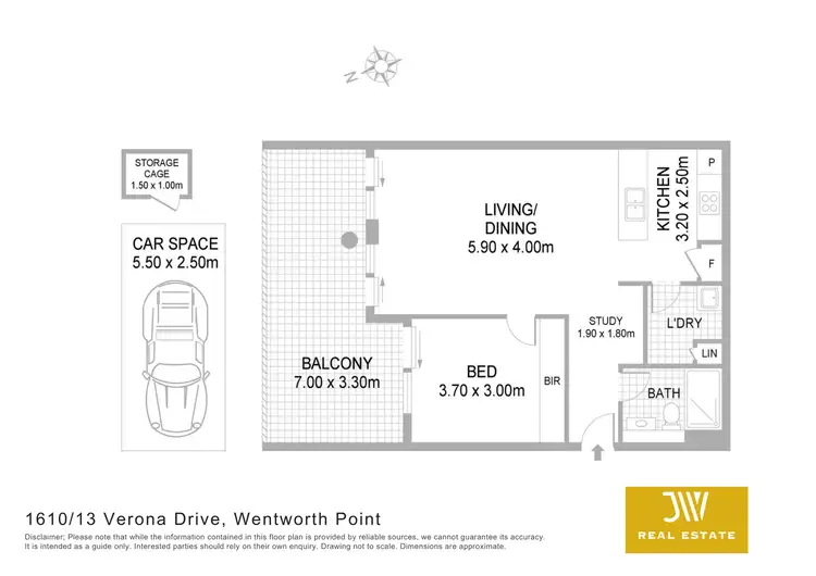 Floorplan of Homely apartment listing, 1610/13 Verona Drive, Wentworth Point NSW 2127