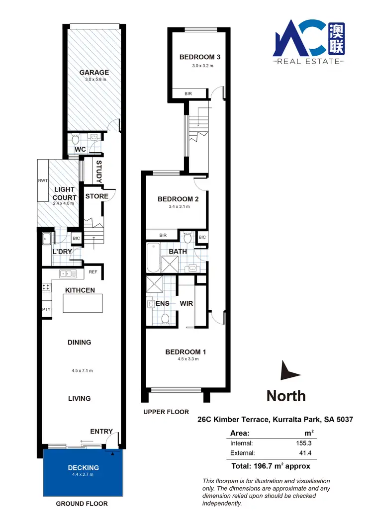 Floorplan of Homely townhouse listing, 26C Kimber Terrace, Kurralta Park SA 5037