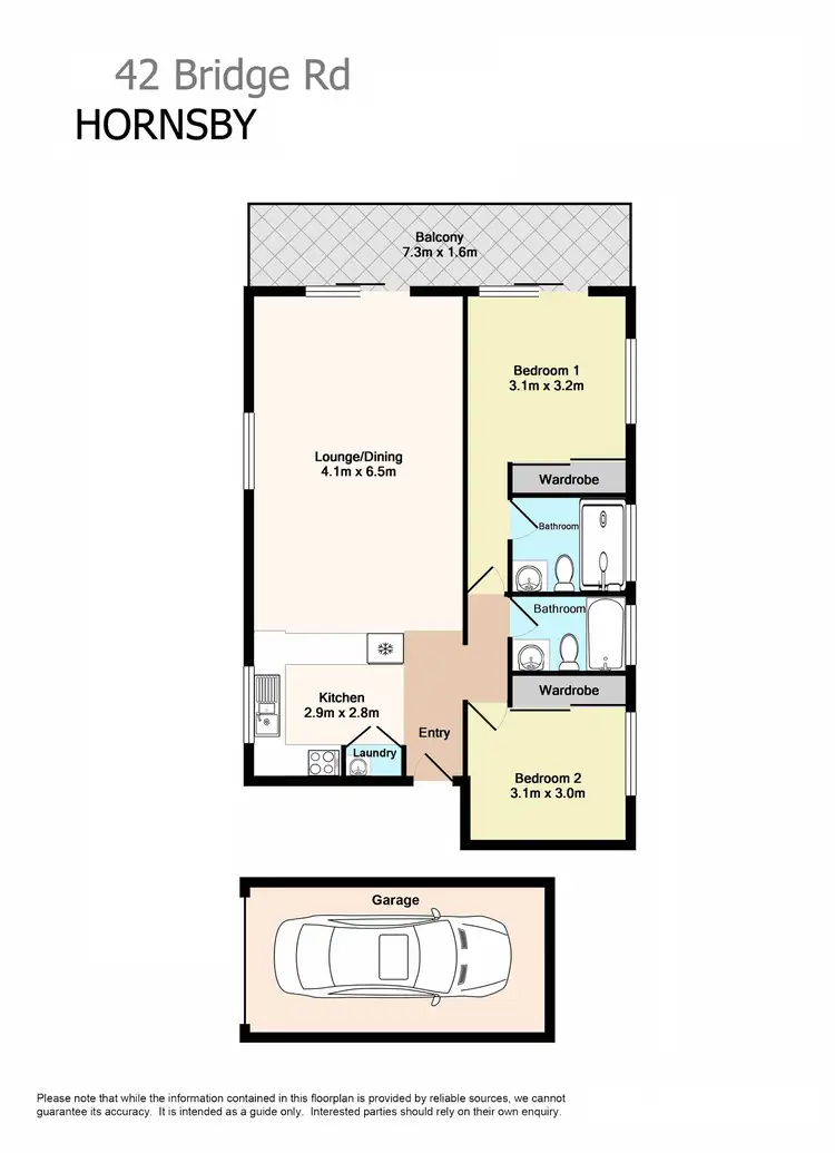 Floorplan of Homely apartment listing, 9/42 Bridge Road, Hornsby NSW 2077