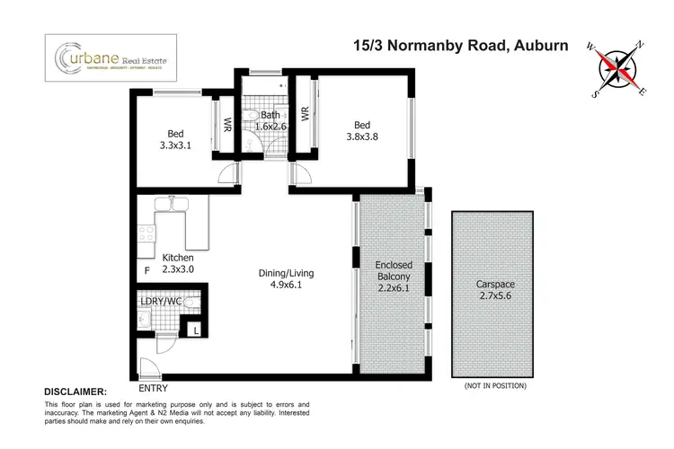 Floorplan of Homely unit listing, 15/3 Normanby Road, Auburn NSW 2144
