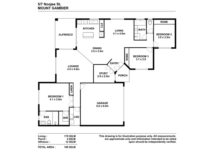 Floorplan of Homely unit listing, 5/7 Noojee Street, Mount Gambier SA 5290
