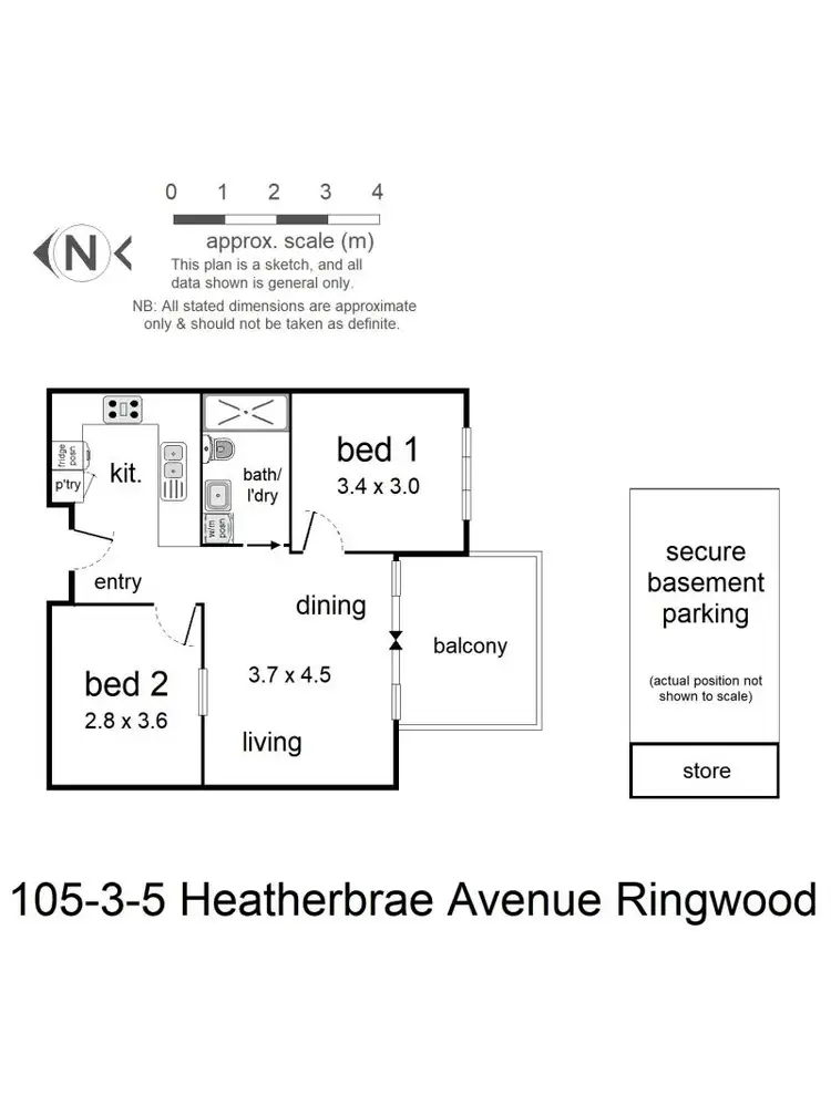 Floorplan of Homely apartment listing, 105/3 Heatherbrae Avenue East, Ringwood VIC 3134