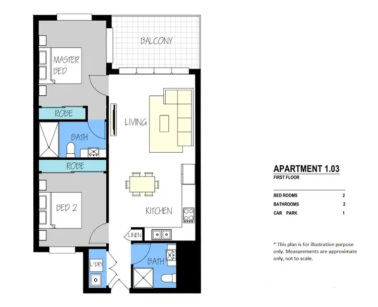 Floorplan of Homely apartment listing, 103/5-7 Sherbrook Avenue, Ringwood VIC 3134
