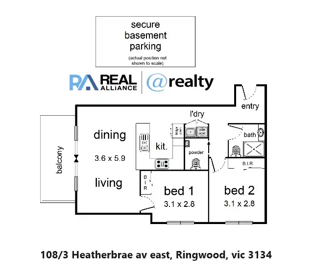 Floorplan of Homely apartment listing, 108/3 Heatherbrae Avenue East, Ringwood VIC 3134