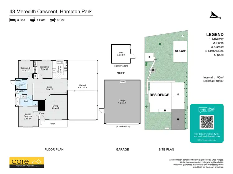Floorplan of Homely house listing, 43 Meredith Crescent, Hampton Park VIC 3976