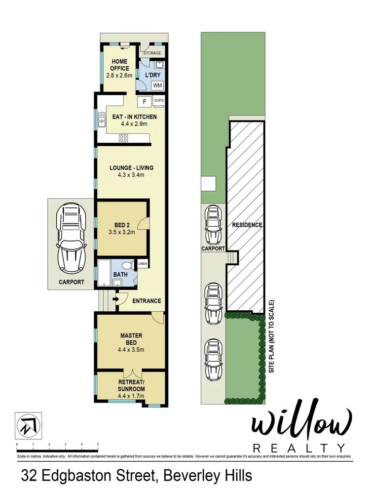 Floorplan of Homely semi-detached listing, 32 Edgbaston Road, Beverly Hills NSW 2209