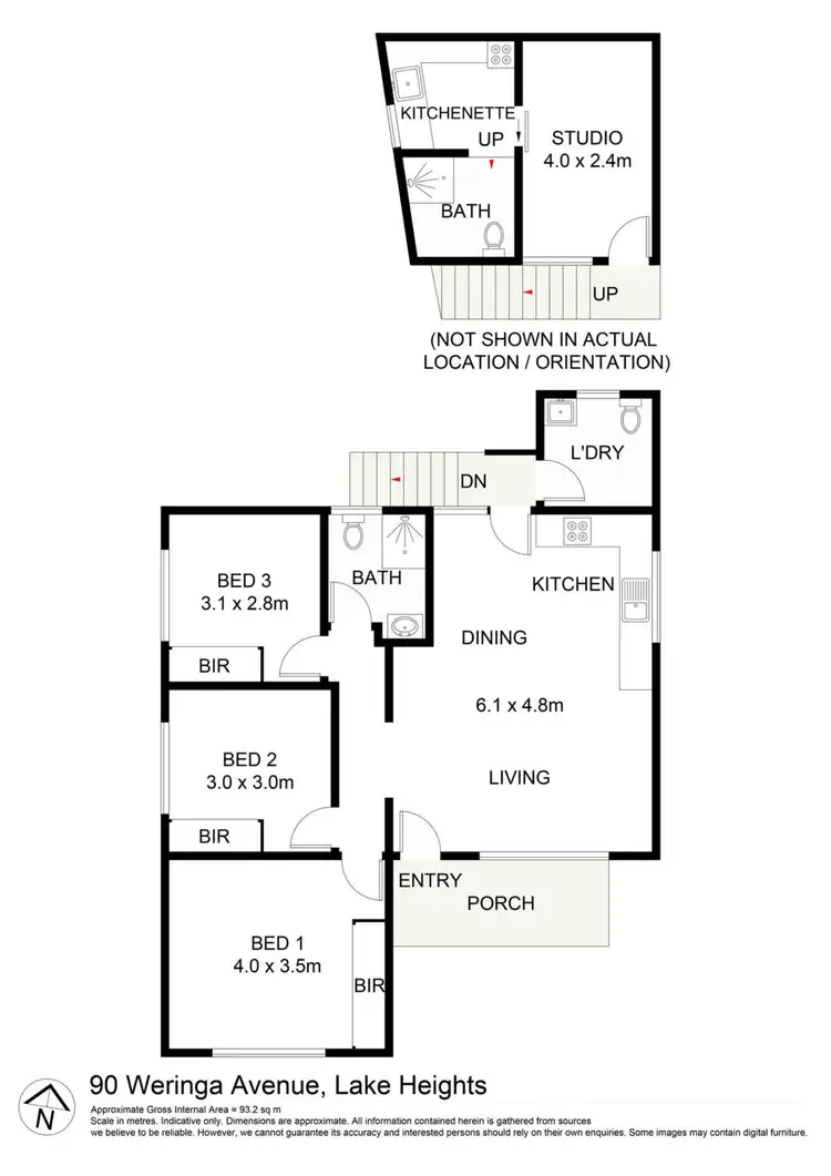 Floorplan of Homely house listing, 90 Weringa Avenue, Lake Heights NSW 2502