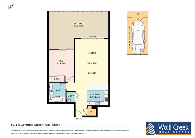 Floorplan of Homely apartment listing, 69/1 Gertrude Street, Wolli Creek NSW 2205
