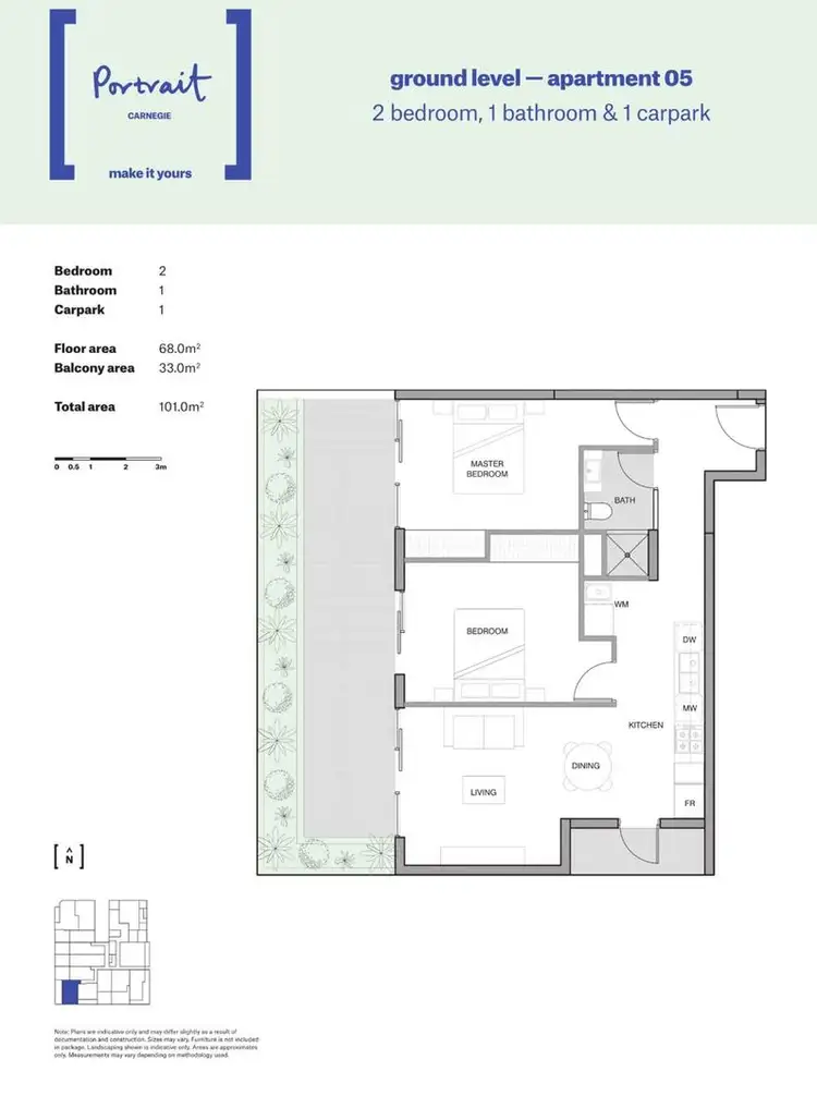 Floorplan of Homely apartment listing, 5/405 Neerim Road, Carnegie VIC 3163