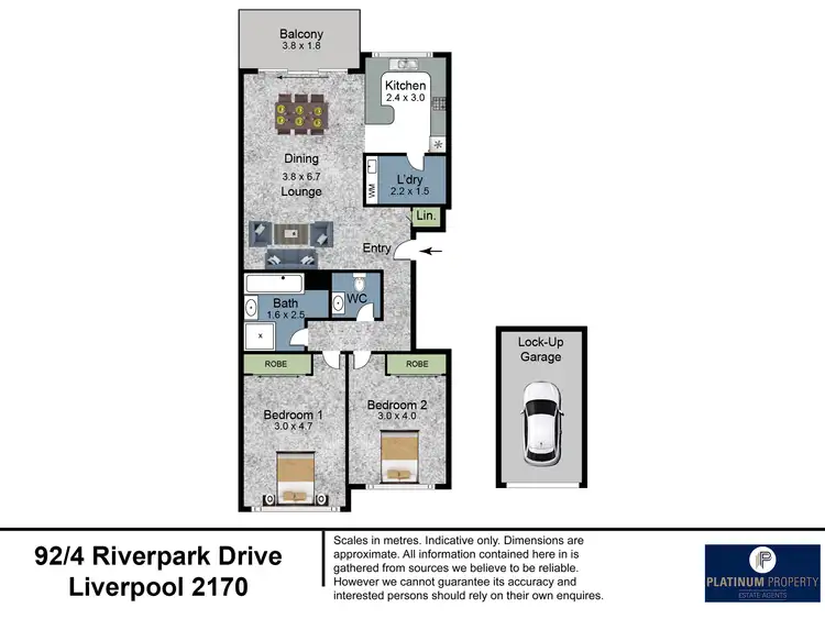 Floorplan of Homely apartment listing, 92/4 Riverpark Drive, Liverpool NSW 2170