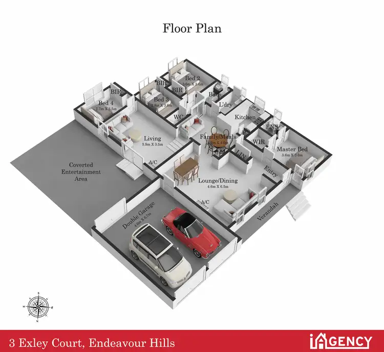 Floorplan of Homely house listing, 3 Exley Court, Endeavour Hills VIC 3802