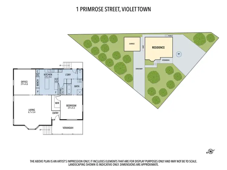 Floorplan of Homely house listing, 1 Primrose Street, Violet Town VIC 3669