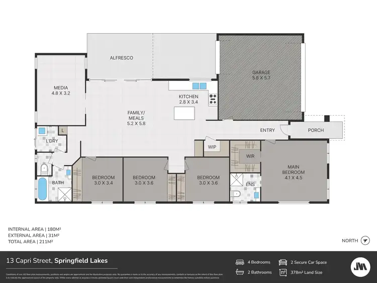 Floorplan of Homely house listing, 13 Capri Street, Springfield Lakes QLD 4300