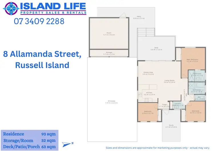 Floorplan of Homely house listing, 8 Allamanda Street, Russell Island QLD 4184